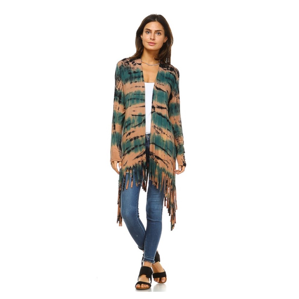 Army tie die cardigan - Picture 2 of 3
